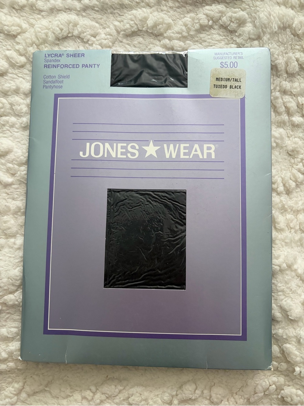 Vintage Jones Wear Black Dress Pantyhose